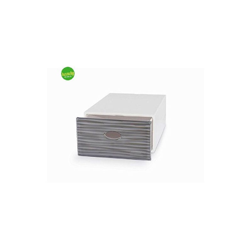 foto del prodotto domoliving box wave qbox large grigio bianco 15 x 28 x 40 cm
