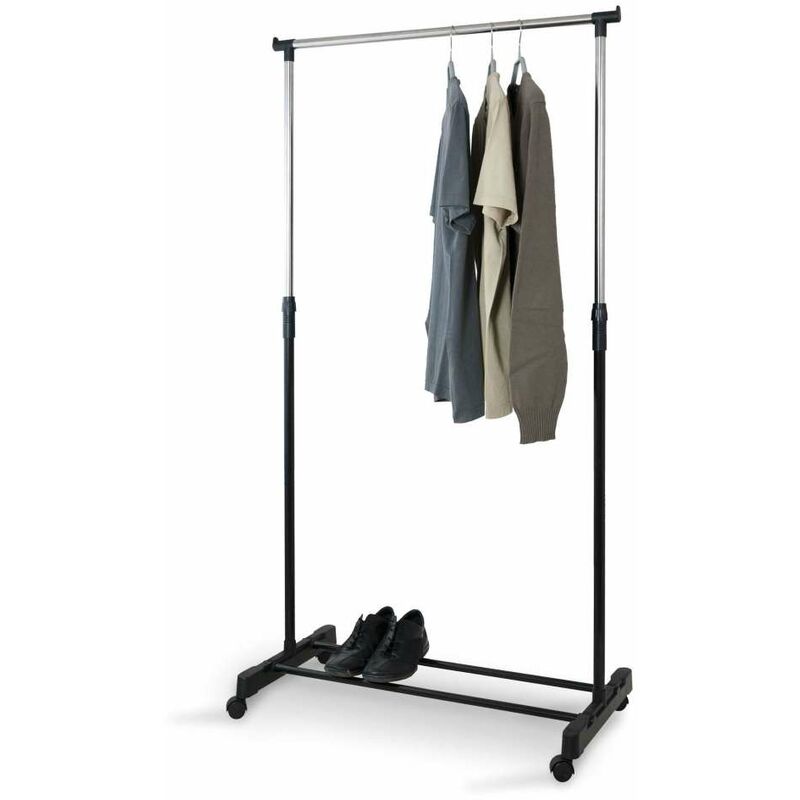 foto del prodotto domopak stander appendiabiti singolo nero 80x42x165 cm.