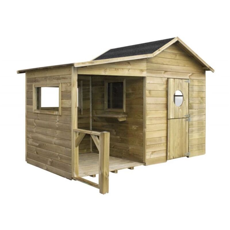 foto del prodotto domus casetta da giardino per bambini in legno ela 240x125x173 cm