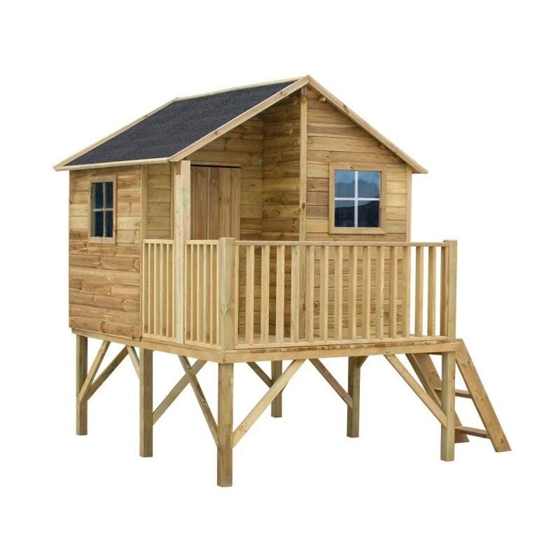 foto del prodotto domus casetta da giardino per bambini leonardo in legno 175x226x250,5 cm