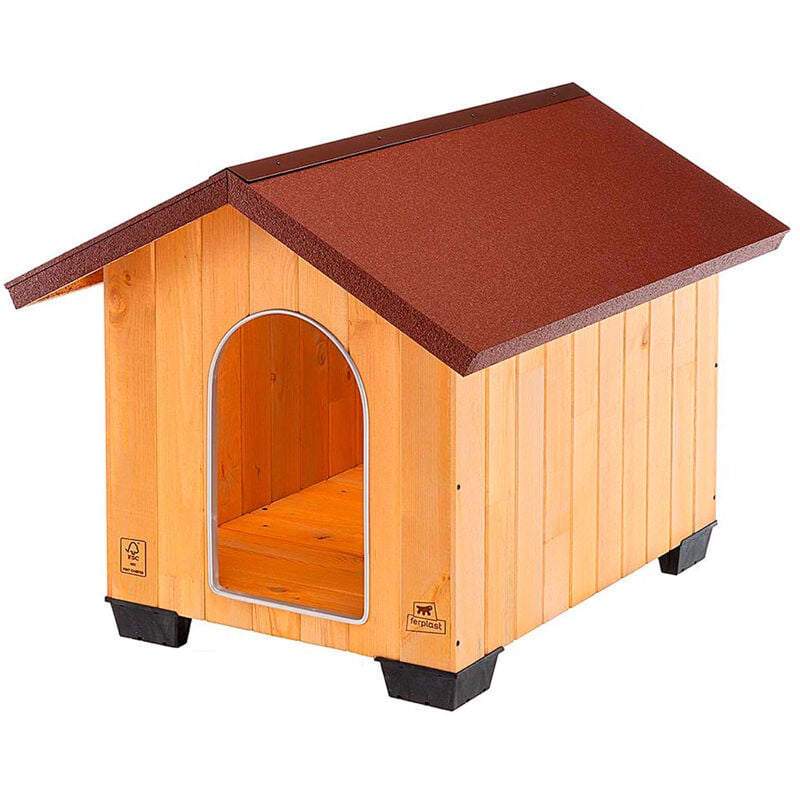 foto del prodotto domus cuccia per cani in legno fsc 6 misure. variante large misure 81 x 101 x h 78 cm ferplast