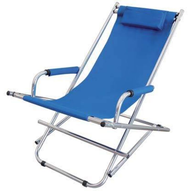 foto del prodotto domus sdraio relax alluminio poly blu cm 97x54 h.cm 77 1 pz