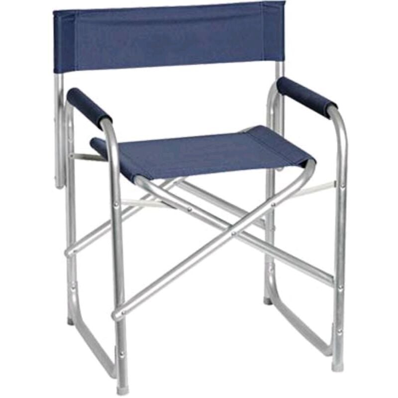 foto del prodotto domus sedia regista alluminio poly blu cm 56x46 h.cm 80 1 pz