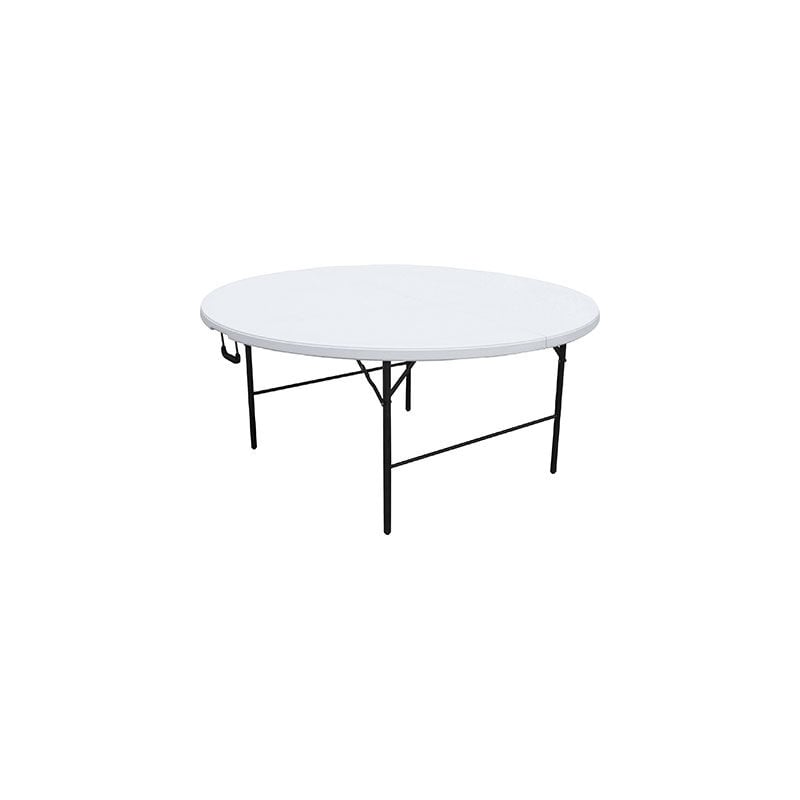 foto del prodotto domus tavolo tondo catering hdpe bianco acciaio cm 160 h.cm 74 1 pz