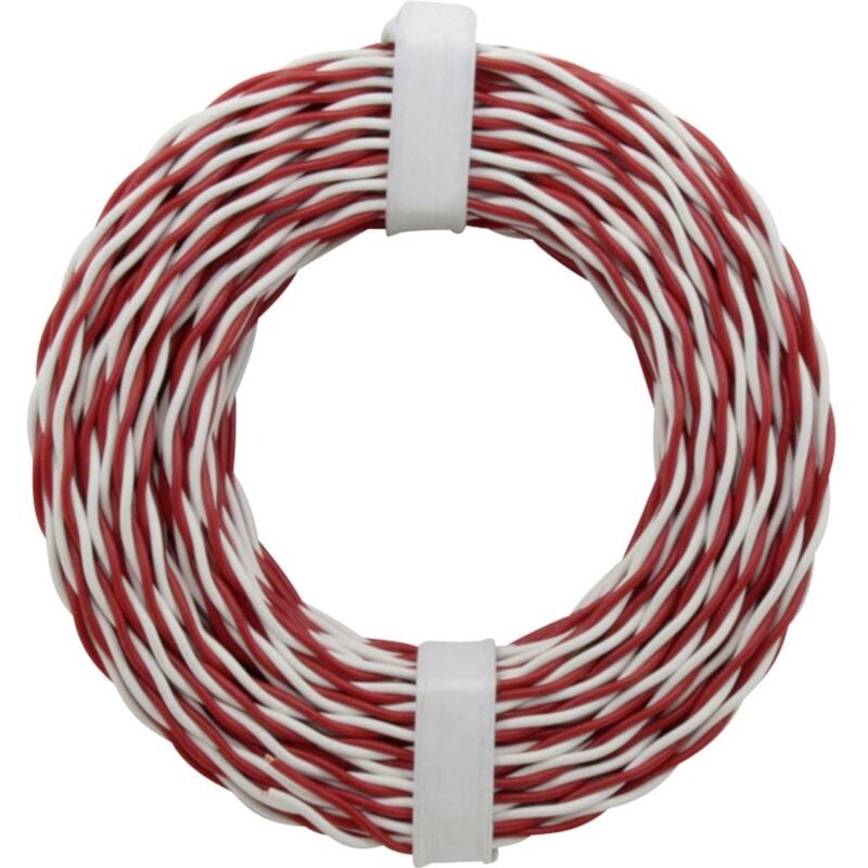 foto del prodotto donau elektronik 205 10 cavetto per campanello 2 x 0.2 mm rosso bianco 10 m