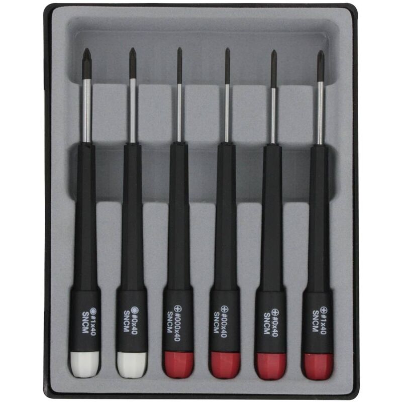 foto del prodotto donau elektronik kit cacciaviti elettronica e meccanica di precisione 6 parti croce phillips, croce pozidriv