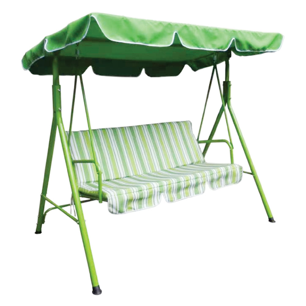 foto del prodotto dondolo 3 posti bianco verde 170x110x153 cm