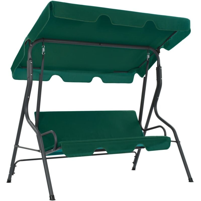 foto del prodotto dondolo da giardino in tessuto panchina relax 170x110x153 cm vari colori colore verde