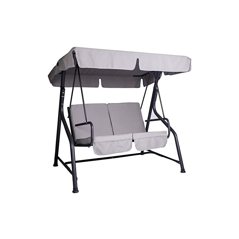 foto del prodotto dondolo da giardino made in italy in acciaio con cuscini sfoderabili dondolo a 2 posti arredamento da giardino