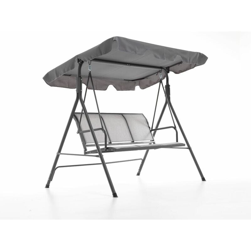 foto del prodotto dondolo ocean 3 posti grigio170 x 118 x 155 cm con seduta e schienale in textilene