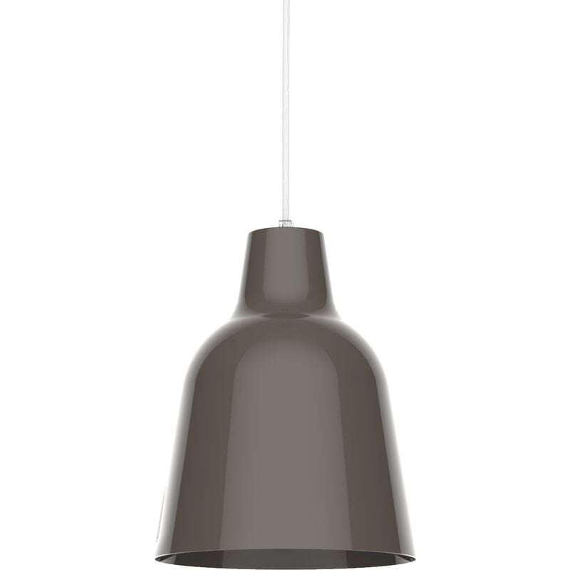 foto del prodotto dong sospensione, 1x e27, max 42w, metallo, grigio tortora, d.16cm lumicom