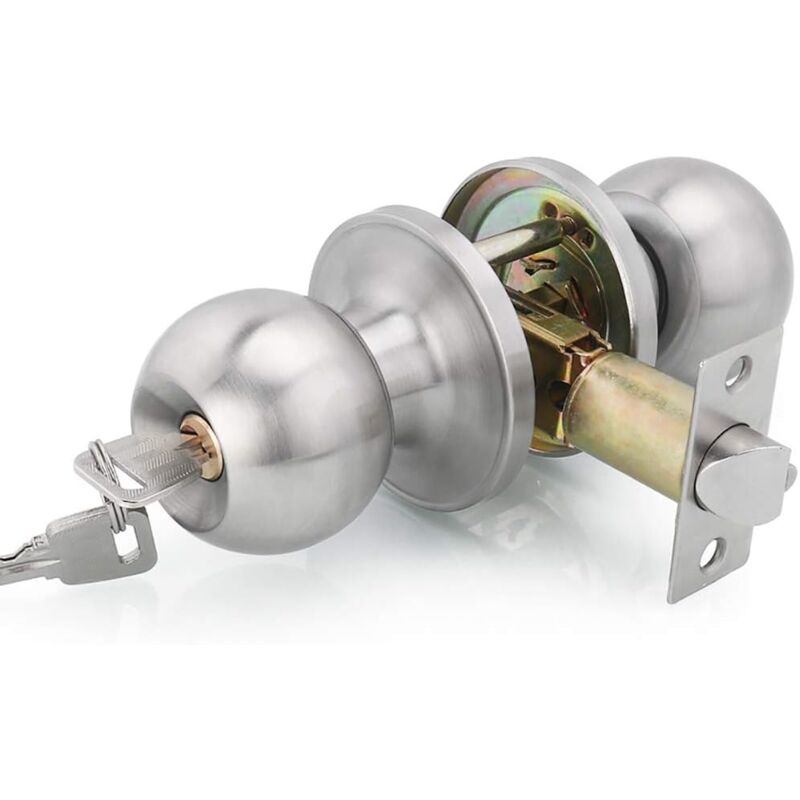 foto del prodotto door handle, round knob door lock, key lock, latch size 60 70mm