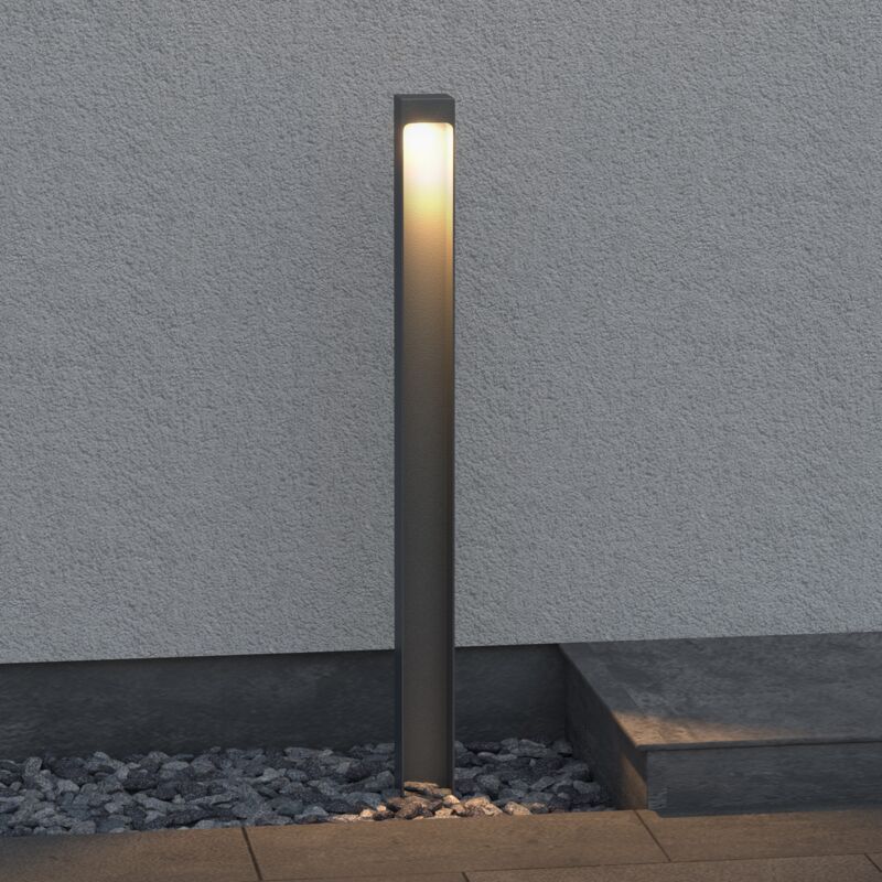 foto del prodotto doporro lampione da giardino 3000k, luminoso da giardino ip65 paletti esterni led 6x6x80cm in alluminio per giardini, parchi, aree residenziali e
