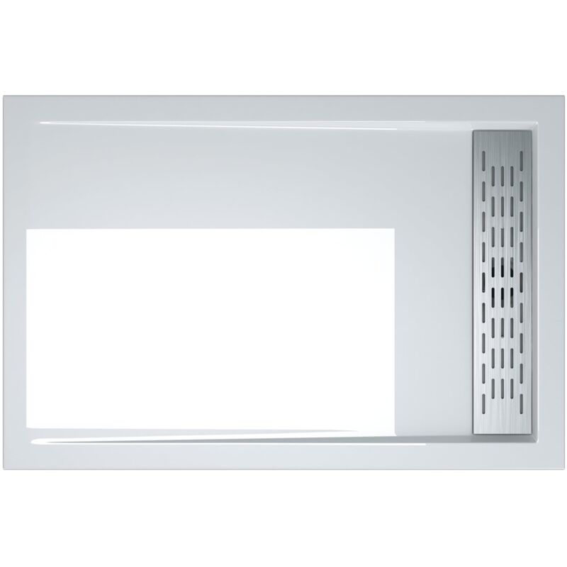 foto del prodotto doporro piatto doccia 100x120x5cm, piatto doccia rettangolare in acrilico xetro04w, bianco