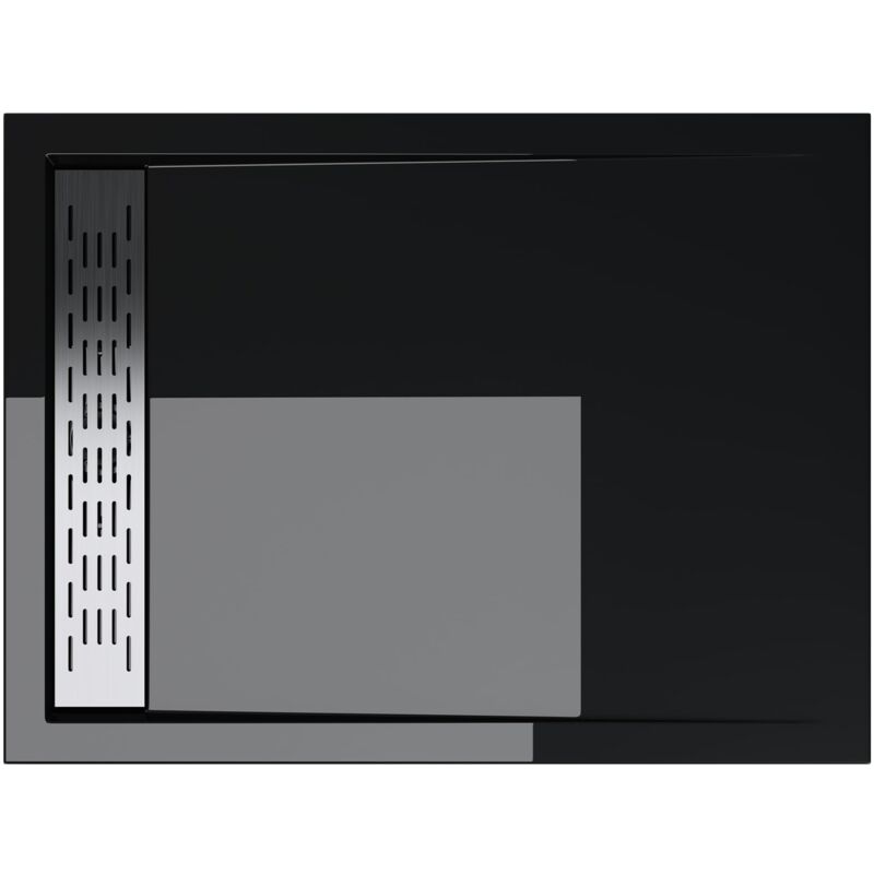 foto del prodotto doporro piatto doccia 90x120x5cm xetro04 in acrilico, forma rettangolare, nero