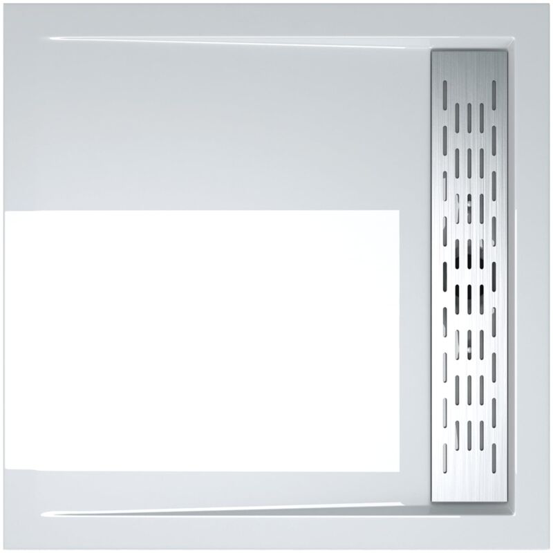 foto del prodotto doporro piatto doccia 90x90x5cm, piatto doccia quadrato in acrilico xetro04w, bianco
