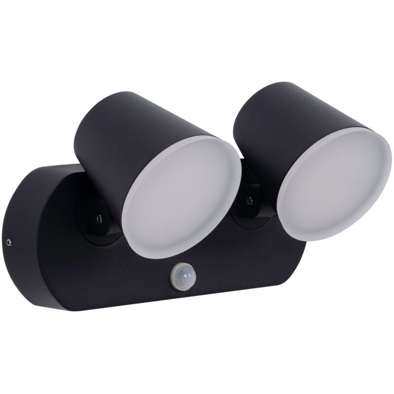 foto del prodotto doppia applique da parete tura con sensore pir 20,5w 