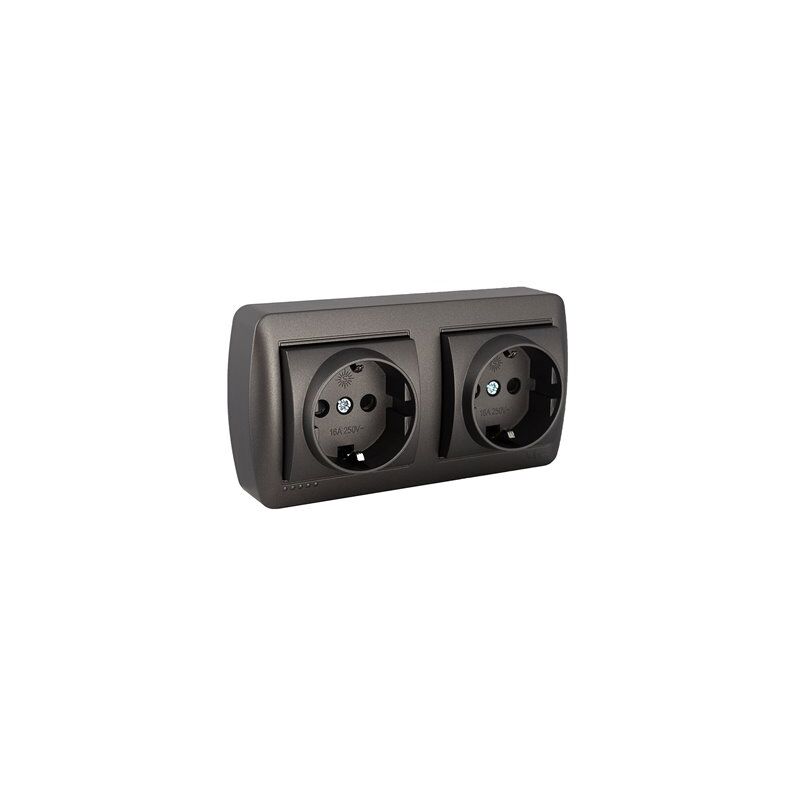 foto del prodotto doppia base fissa 2p t 16a 250v serie superficie murale