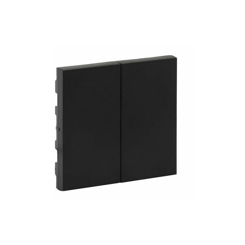 foto del prodotto doppia chiave nilo step per interruttore e interruttore nero opaco legrand 864505