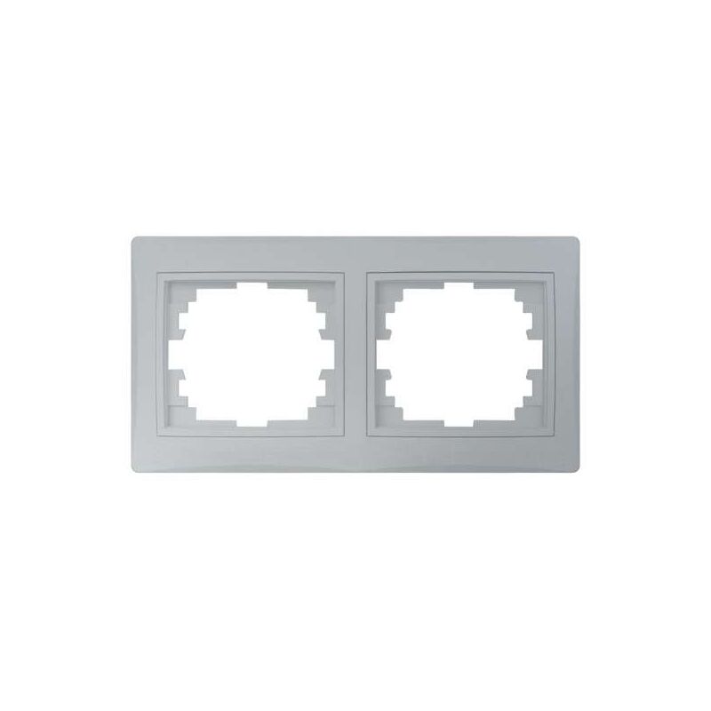 foto del prodotto doppia cornice orizzontale domo silver