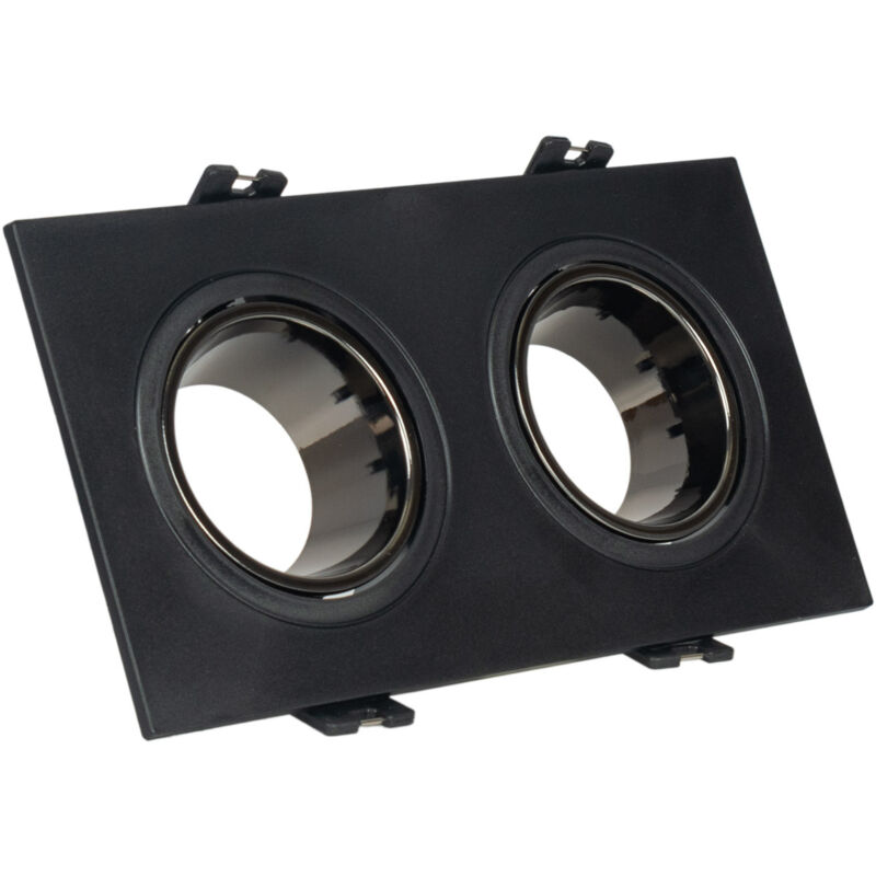 foto del prodotto doppio anello downlight quadrato basculante gu10 mr16 basso
