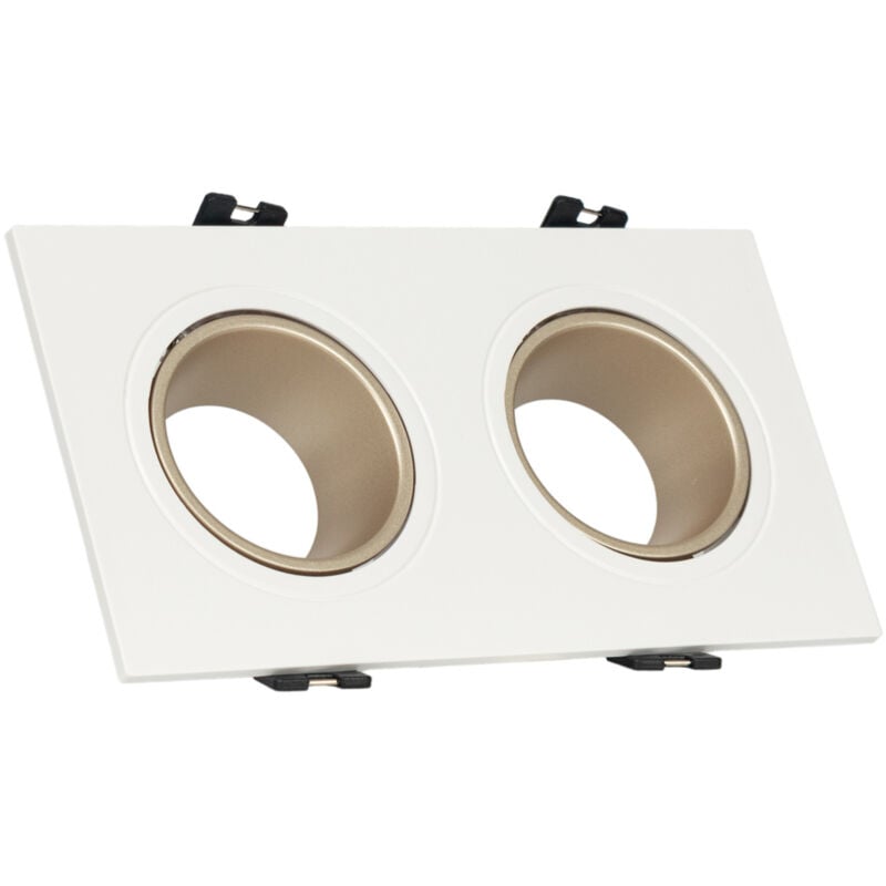 foto del prodotto doppio anello downlight quadrato basculante gu10 mr16 basso