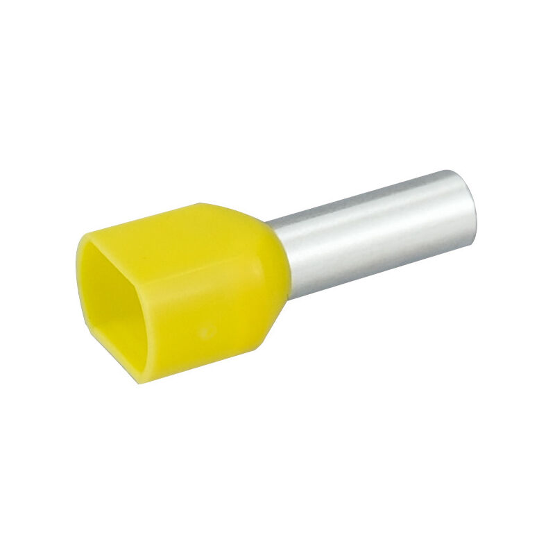 foto del prodotto doppio bit cavo uscita 2x6mm2 giallo set di 100 unit 