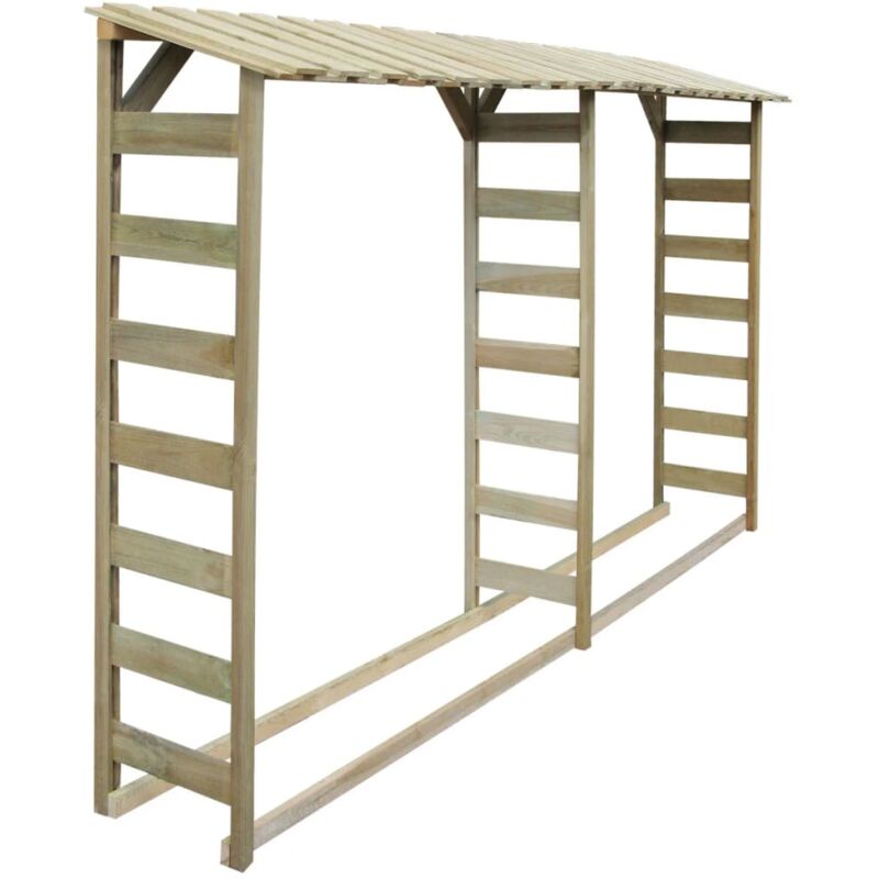 foto del prodotto doppio capannone per legname 300x44x176cm legno pino impregnato vidaxl