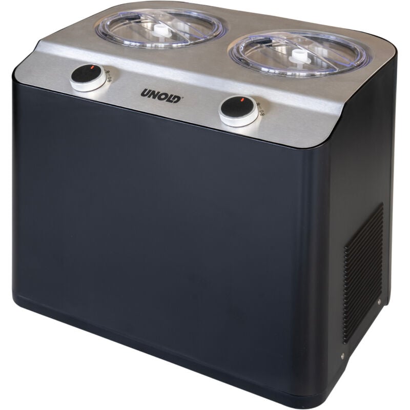 foto del prodotto doppio compressore de gelato 2,4 l 250 w nero, acciaio satinato unold
