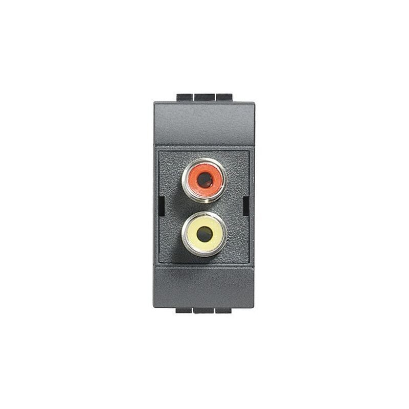 foto del prodotto doppio connettore tipo rca livinglight antracite