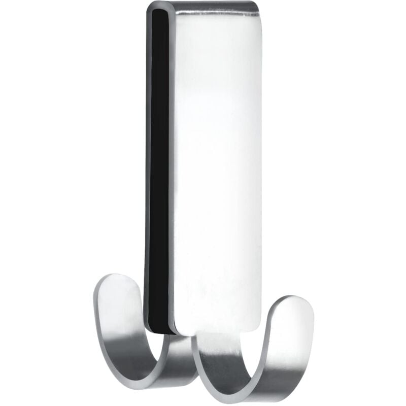 foto del prodotto doppio gancio per parete doccia vieste, gancio per parete doccia per appendere accappatoi e asciugamani, acciaio inossidabile, 2x7x5,5 cm, opaco