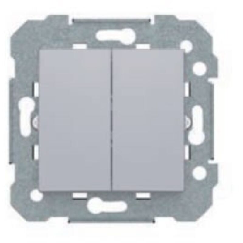 foto del prodotto doppio interruttore argento bjc viva 23509-pl
