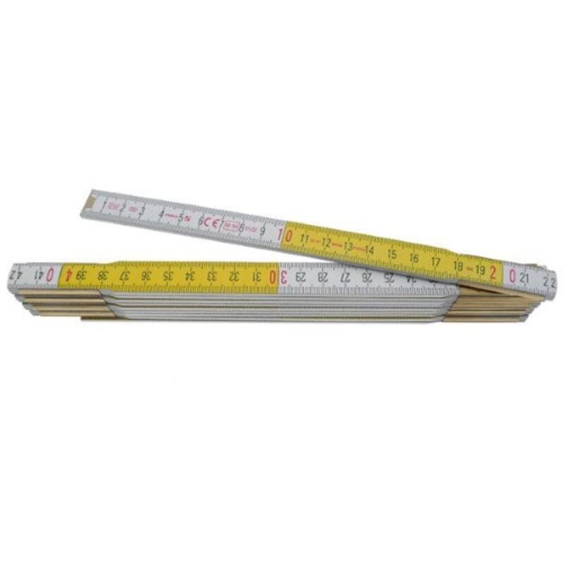 foto del prodotto doppio metro pieghevole in legno strumento di misurazione edilizia