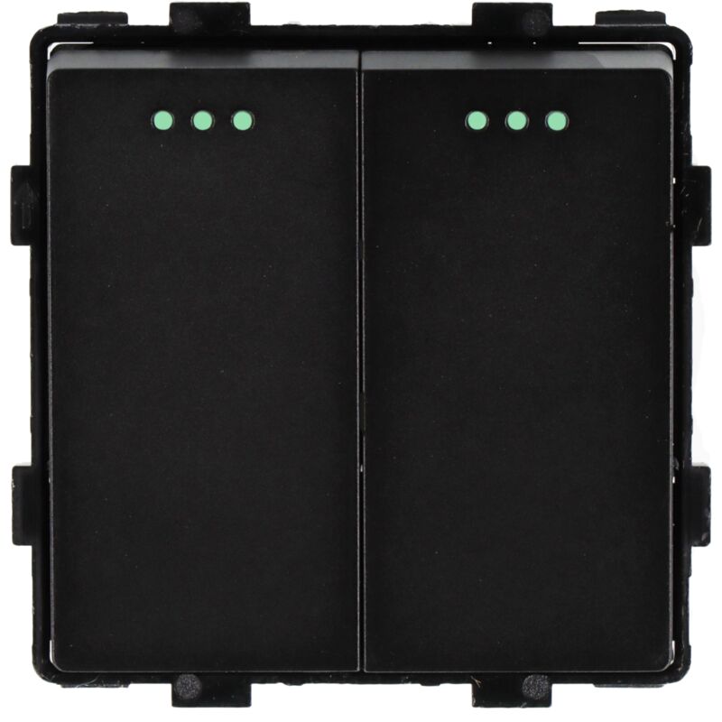 foto del prodotto doppio modulo interruttore meccanico nero