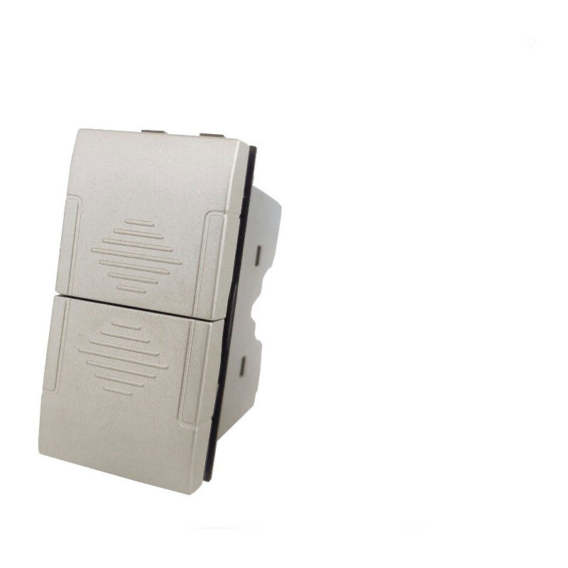 foto del prodotto doppio pulsante compatibile con living light international air tasto interruttore saliscendi 1p 10a 220v silver