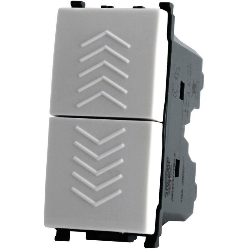 foto del prodotto doppio pulsante compatibile con vimar plana tasto interruttore saliscendi 1p 10a 220v bianco