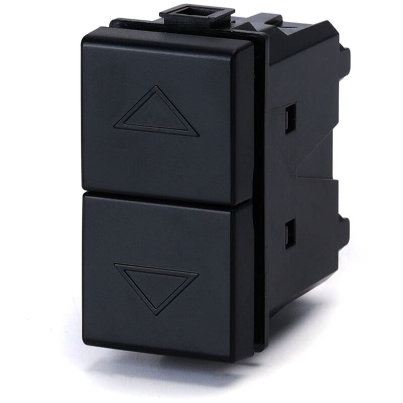 foto del prodotto doppio pulsante con frecce 10a nero compatibile anche con bticino matix