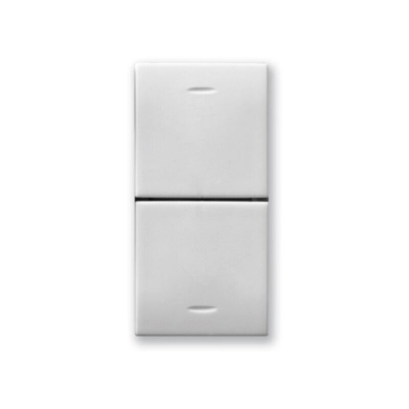 foto del prodotto doppio pulsante domus s44 colore ral 9010 1p na 1p na 10a 250v 1 modulo ave 441056