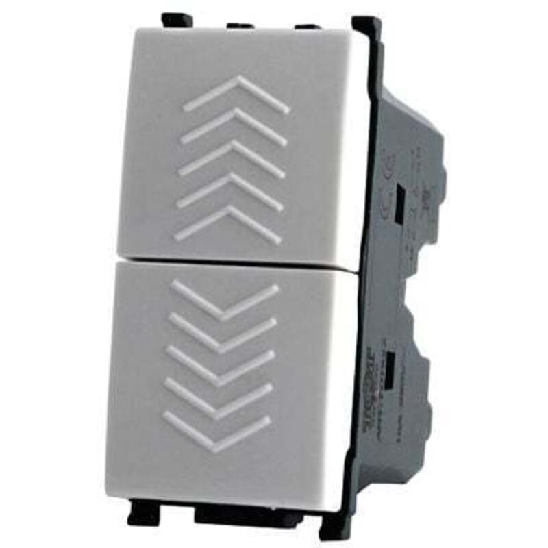 foto del prodotto doppio pulsante gem compatibile con vimar plana 14066 10a bianco - 622b