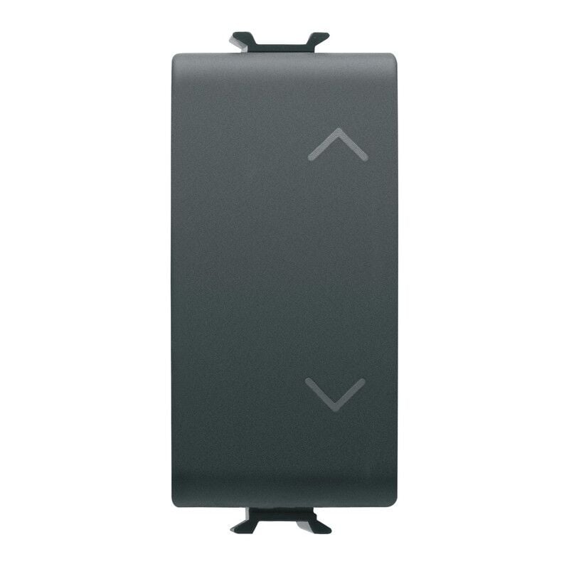 foto del prodotto doppio pulsante gewiss chorus interbloccato per tapparella nero gw12140