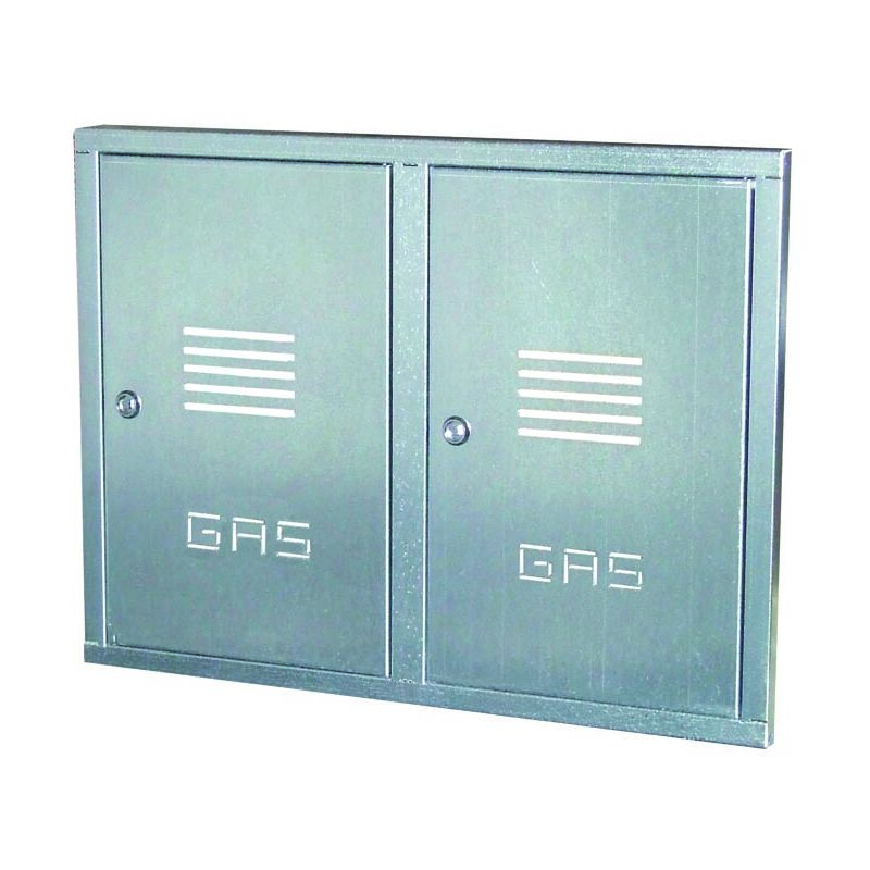 foto del prodotto doppio sportello contatore gas con cornice da incasso h 50 x l 80 cm spessore 6 10 
