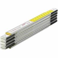 foto del prodotto doppiometro in legno bianco giallo 2m