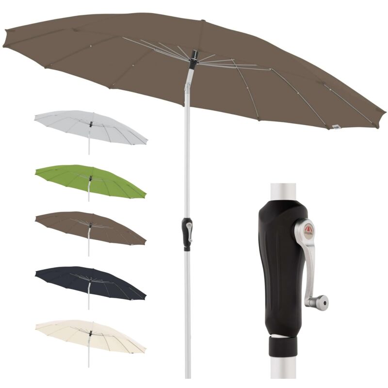 foto del prodotto doppler ombrellone per il giardino in alluminio i ombrellone da giardino con funzione di manovella i ideale per giardino e balcone i 250 cm i