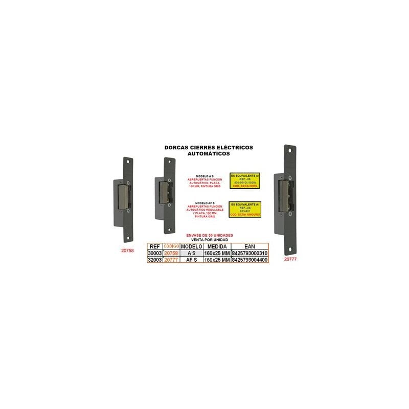 foto del prodotto dorcas chiusura elettronica automatica con piastra regolabile 160x25 mm 3103