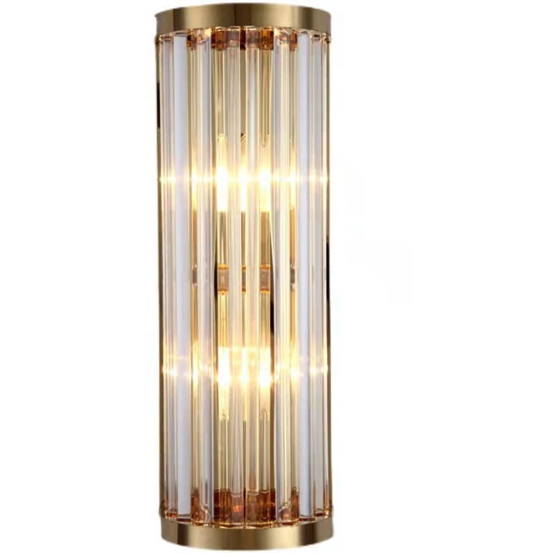 foto del prodotto dorian 1 - lampada da parete in ottone - colonna 45cm