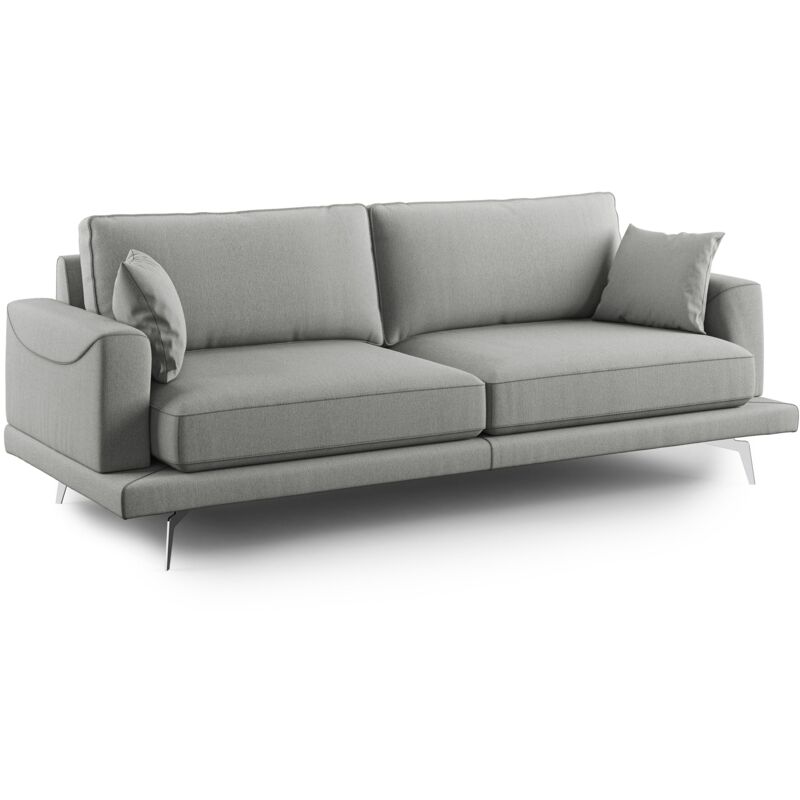 foto del prodotto dorian divano moderno in tessuto morbido antimacchia t05 178 cm grigio