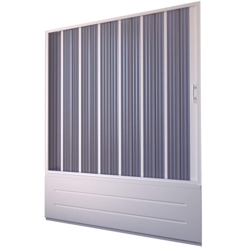 foto del prodotto dorini sopravasca lineare 170x150 cm 1 anta a soffietto in pvc apertura laterale h150 cm bianco