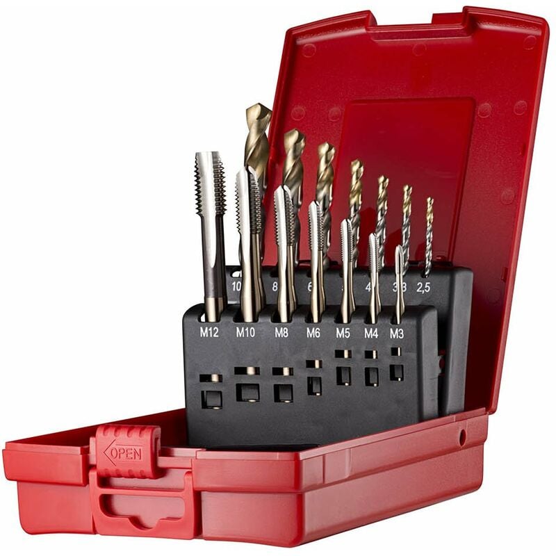 foto del prodotto dormer l114301 set di punte e maschi, colore nero rosso