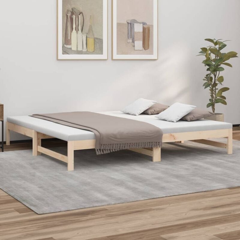 foto del prodotto dormeuse estraibile 2x 80x200 cm in legno massello di pino