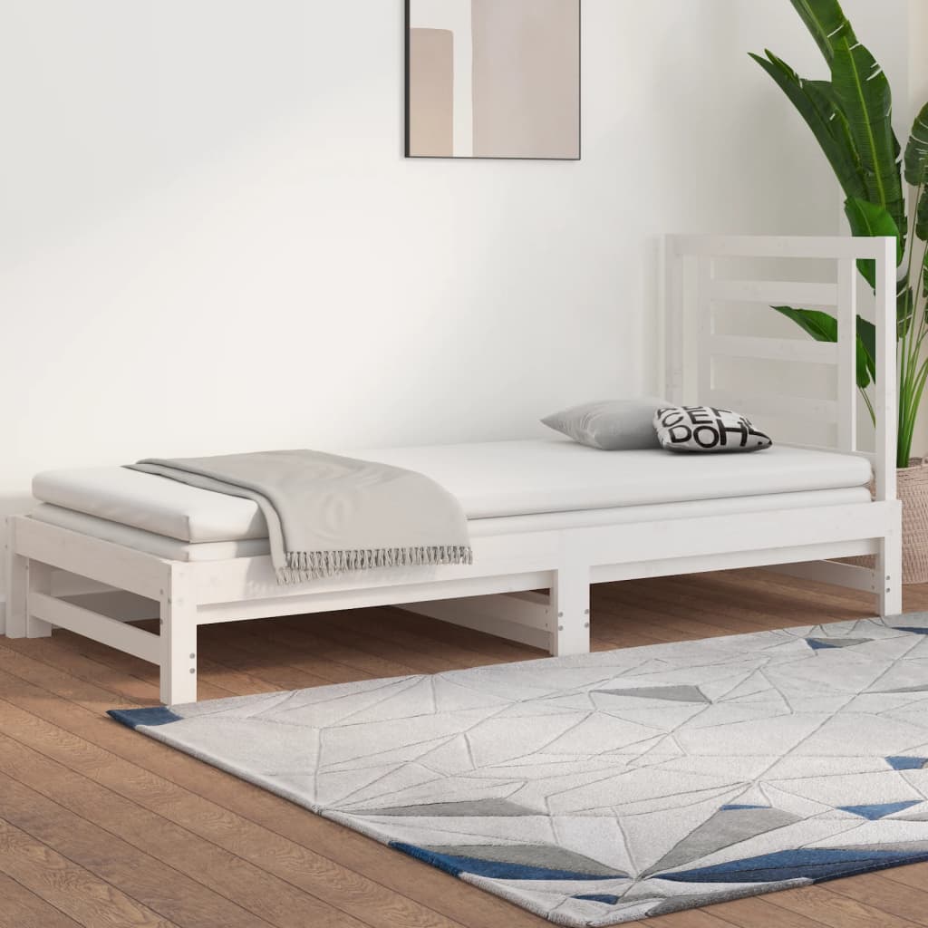 foto del prodotto dormeuse estraibile bianca 2x 90x200 cm legno massello di pino cod mxl 61990